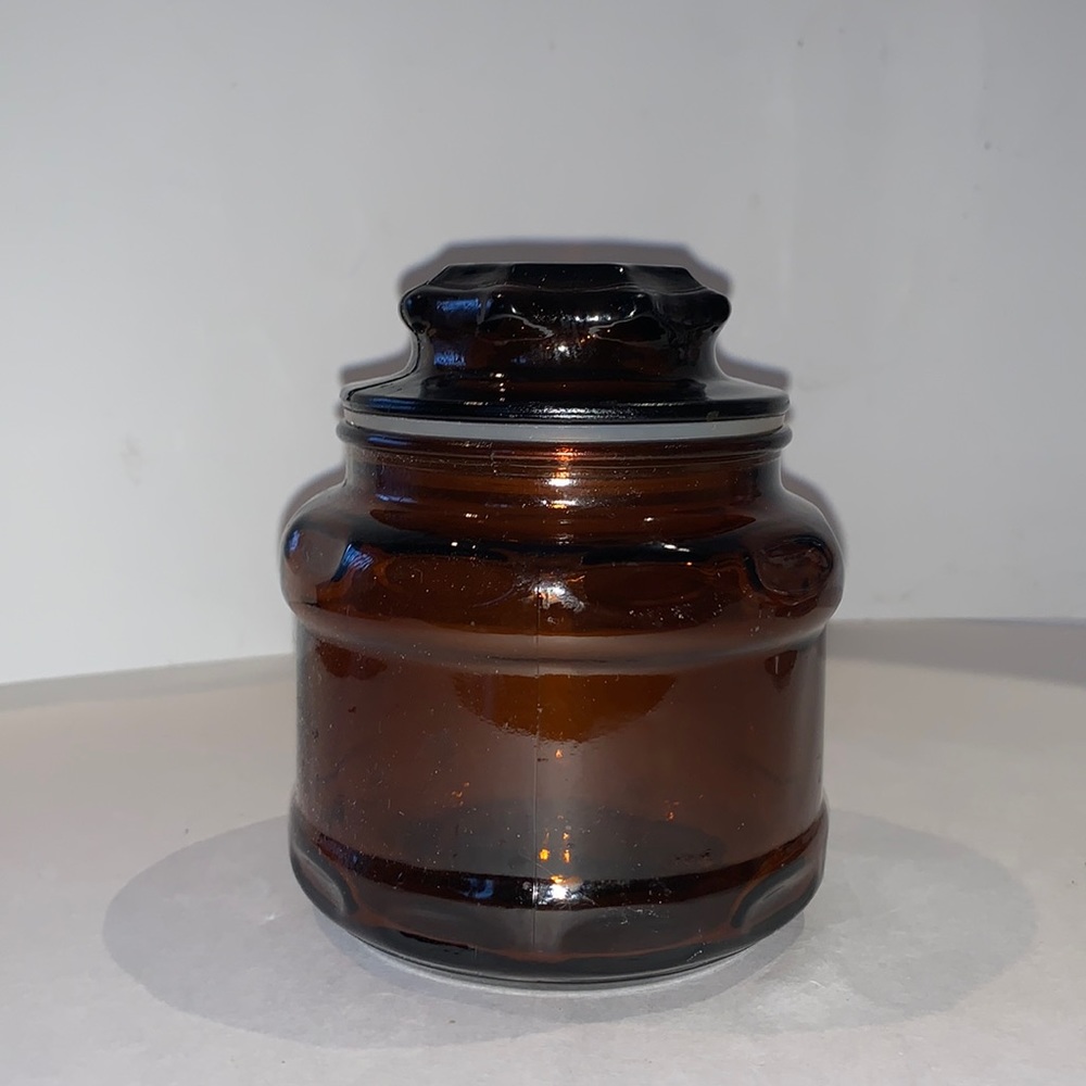 COPY - Vintage Brown Apothecary Jar with Lid